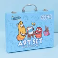 Набор юного художника Art Set 57 · Цветные карандаши, фломастеры, краски в кейсе · Художественный набор для творчества в чемодане
