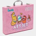Набор юного художника Art Set 57 · Цветные карандаши, фломастеры, краски в кейсе · Художественный набор для творчества в чемодане