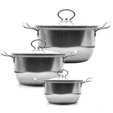 Набор кастрюль ∙ Unique UN-5071 ∙ 6 предметов ∙ Нержавеющая сталь ∙ Термостойкие стеклянные крышки Набор кастрюль ∙ Unique UN-5071 ∙ 6 предметов ∙ Нержавеющая сталь ∙ Термостойкие стеклянные крышки