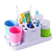 Набор принадлежностей аксессуаров для ванной комнаты с дозатором пасты Happy family Wash gargle suit RY-808