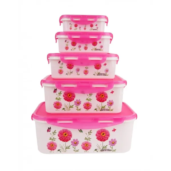 Набор судков UNIQUE UN-1514-5 ∙ Судок – емкости для хранения продуктов с крышками, 5 шт.