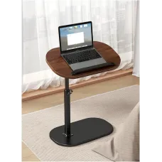 Наддиванный овальный журнальный столик 64201 с регулировкой высоты прикроватный • Приставной столик с регулируемой высотой 45х28х60см