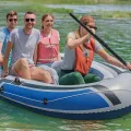 Надувная лодка JR-2400 4-местная (264×145×41 см) • Лодка из армированного ПВХ с насосом вёслами и подушкой для рыбалки и отдыха