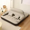 Надувний диван-матрац KING Size MA474 202×152×70 см з насосом • Двоспальний надувний матрац-диван з ПВХ з підголівником, підсклянниками та подушками  MA474