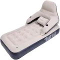 Надувной диван - матрас с насосом, 191х99х70 см ∙ Одноместная надувная кровать для дома и отдыха