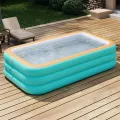 Надувний сімейний басейн Pool 210×145×56 см KAR108 • Простора літня зона для дітей та дорослих з швидким надуванням