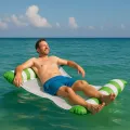Надувной водный гамак Pool Loungers для бассейна и пляжа • Плавательный шезлонг с сеткой и подголовниками