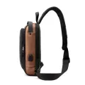 Нагрудная сумка Backpac XL-1514100 черно-серая маленькая • Сумка через плечо с противоугонным кодовым замком для города, поездок и документов