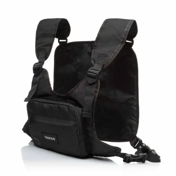 Нагрудная сумка TOUGH SLHS мужская через плечо ∙ Тактическая сумка-жилет с регулируемыми ремнями, 2 отделениями и фронтальным карманом