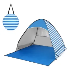 Палатка автоматическая пляжная Stripe 150 х 165 х 110 см · Самораскладывающаяся туристическая палатка с защитой от ультрафиолета Upf 50+ в чехле Палатка автоматическая пляжная Stripe 150 х 165 х 110 см · Самораскладывающаяся туристическая палатка с защитой от ультрафиолета Upf 50+ в чехле