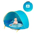 Палатка детская пляжная с бассейном 117х79 см · Автоматическая игровая палатка – тент для малышей для пляжа с защитой от UF лучей UPF 50+
