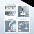Настольная LED-лампа KRX-1011 с вентилятором, часами и подставкой • Аккумуляторный светильник с дисплеем, сенсорным управлением и 3 режимами света для работы, учебы и дома