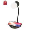Настольная LED-лампа MD-088 с беспроводной зарядкой, Bluetooth-колонкой и динамиком • Многофункциональная лампа для телефона, музыки и рабочего стола