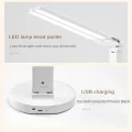 Настольная светодиодная лампа Twice LED Lamp с двойным поворотным светильником - плафоном на аккумуляторе с USB зарядкой и с подставкой для телефона
