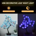 Настольное светодиодное дерево бонсай • Декоративный LED-светильник в виде дерева бонсай для спальни, гостиной, прикроватной тумбы и интерьерной подсветки