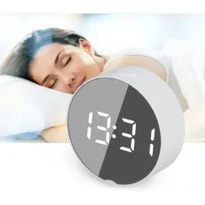 Настольные электронные зеркальные LED часы DT-6505 с будильником, календарем и термометром