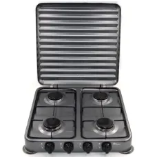 Настольный газовый таганок плита Domotec MS 6604 на 4 конфорки ∙ Серая