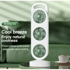 Настольный мини-вентилятор с тремя головками аккумулятором и зарядкой Type-C • Трёхголовочный вентилятор USB LY-856 / S-31 Настольный мини-вентилятор с тремя головками аккумулятором и зарядкой Type-C • Трёхголовочный вентилятор USB LY-856 / S-31