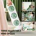 Настольный мини-вентилятор с тремя головками аккумулятором и зарядкой Type-C • Трёхголовочный вентилятор USB LY-856 / S-31