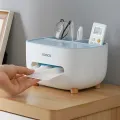 Настольный органайзер Ecoco Tissue с диспенсером для салфеток и отсеками для удобного хранения аксессуаров
