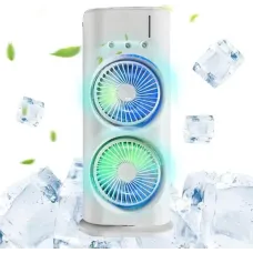 Настольный вентилятор 3 в 1 с увлажнением, подсветкой и аккумулятором 4000 мАч · Вентилятор двойной Настольный вентилятор 3 в 1 с увлажнением, подсветкой и аккумулятором 4000 мАч · Вентилятор двойной