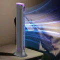 Настольный вентилятор F3 Tower Fan аккумуляторный • Портативный башенный вентилятор F3 Tower Fan с 3 скоростями, автоповоротом и USB-зарядкой