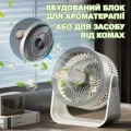 Настольный вентилятор S35 DT-1202 с аккумулятором • Портативный USB-вентилятор S35 DT-1202 с 5 скоростями, подсветкой и ароматизатором
