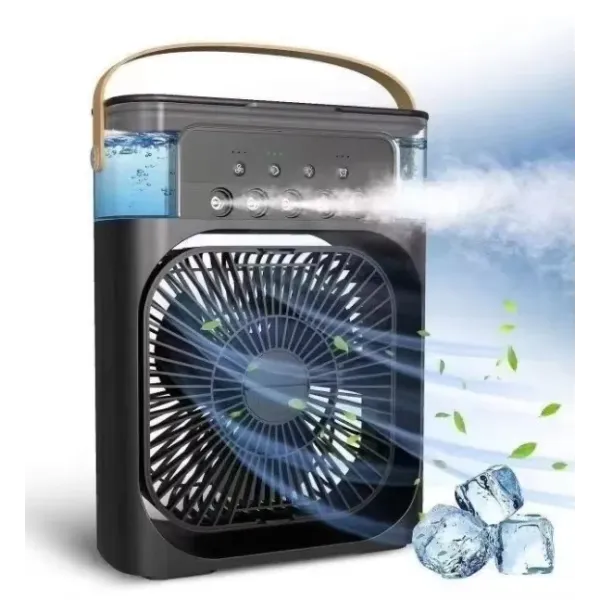 Настольный вентилятор с функцией увлажнителя Air Cooler Fan · Мини вентилятор - кондиционер с отделением для льда