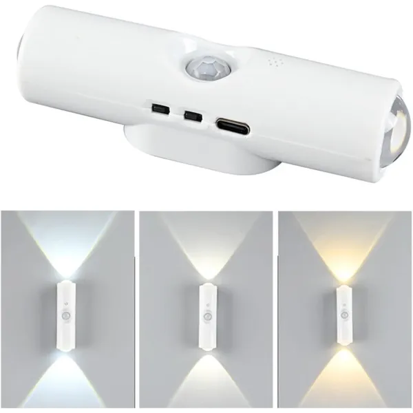 Настінна LED-лампа NS-02 • Декоративний RGB-світильник NS-02 з датчиком руху для інтер’єрного підсвічування