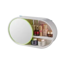 Настенный органайзер для косметики подвесной · Полка для ванной комнаты с подвижным зеркалом W-30