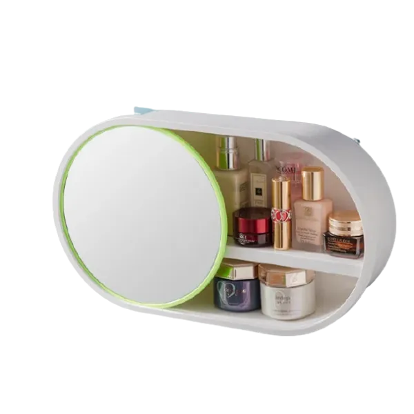 Настенный органайзер для косметики подвесной · Полка для ванной комнаты с подвижным зеркалом W-30