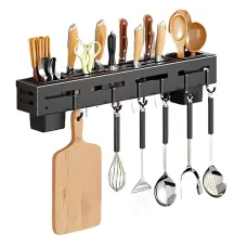 Настенный держатель для ножей, кухонных аксессуаров ∙ Подвесной органайзер-подставка для хранения кухонных приборов