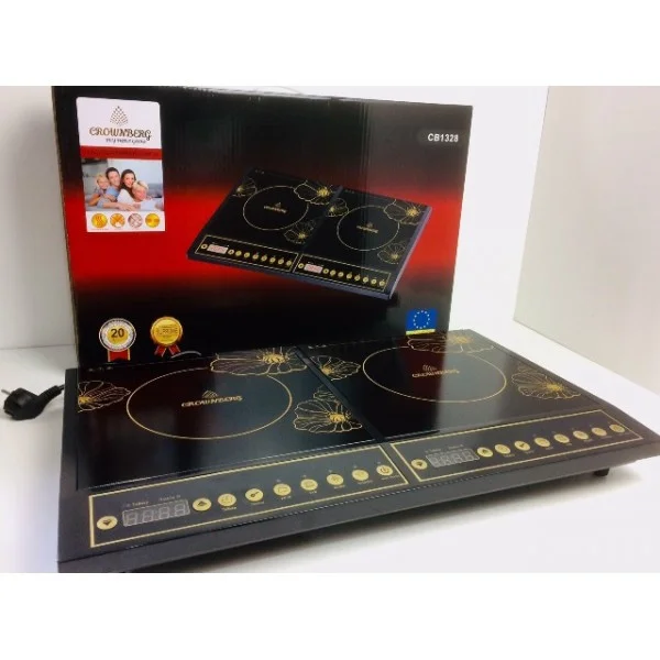 Настольная плита индукционная на две конфорки Crownberg CB 1328
