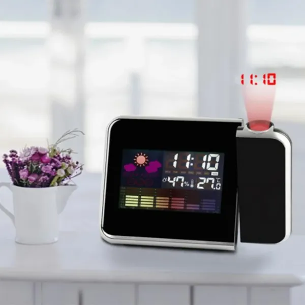 Настольные часы-метеостанция с проектором времени. Термометр | Гигрометр DS-8190 CG10 PR2