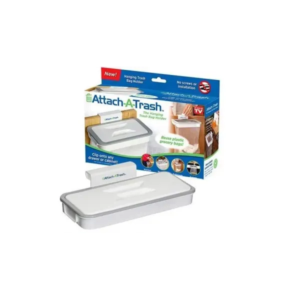 Навесной держатель для мусорных пакетов Attach-A-Trash • Подвесной каркас для пакетов для мусора