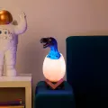 Ночник – светильник Динозаврик в яйце 3D Dinosaur White+RGB Настольная аккумуляторная LED лампа с пультом ДУ
