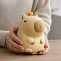 Ночник в форме капибары KAR338, мягкий силикон, аккумулятор 1200 mAh • Детская лампа для сна с жёлтым светом, таймером на 30 минут и питанием через Type-C