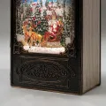Новогодняя книга с подсветкой XMAS WDL-24023A 19,1 см • настольный декоративный ночник с музыкой, блёстками-снегопадом и питанием от USB или 3 батареек AA