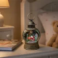 Новорічний світильник XMAS WDL-2103A у вигляді вінтажного ліхтаря • Настільний LED-нічник із Сантою на санях, корпус під бронзу, декор для святкового столу та вітрини