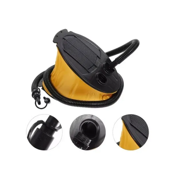 Ножной насос для надувных изделий KAR89 с 3 насадками • Компактный насос 1.4 л для матрасов, бассейнов, кругов, кроватей и других надувных товаров