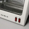 Обогреватель KAI MEI DI настольный, кварцевый инфракрасный • компактный электрический нагреватель для офиса и дома с металлической решёткой, опорной базой и двумя переключателями