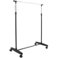 Одинарная передвижная напольная телескопическая стойка – вешалка с регулируемой высотой, на колесиках, 152 х 75 х 38 см