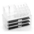 Органайзер для хранения косметики 3 drawer | Акриловый настольный ящик для бижутерии | Бокс для косметики