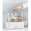 Органайзер для косметики Cosmetic Storage Box · Настольный переносной бокс – стойка для хранения косметики с ручкой, белый /розовый /зеленый