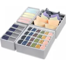 Органайзер для вещей 4 ШТ 32х32х10 см XL-1090 ∙ Набор органайзеров для ящиков и шкафов XL-1090