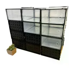 Органайзер для взуття 12×21×31 см 12 шт • Складні контейнери для зберігання взуття 12×21×31 см із дверцятами та вентиляцією 12 шт