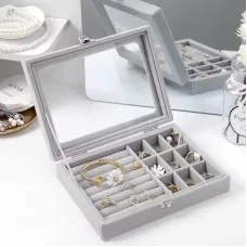 Органайзер для ювелирных изделий Jewelry Storage box Ld-1016 · Бархатная шкатулка для хранения украшений