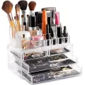 Органайзер для хранения косметики 4DRAWER Акриловый прозрачный настольный ящик - бокс для косметики и бижутерии
