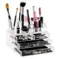 Органайзер для хранения косметики 4DRAWER Акриловый прозрачный настольный ящик - бокс для косметики и бижутерии