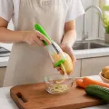 Овощечистка Easy Peeler с контейнером для шкурки • ручной чистильщик с горизонтальным двусторонним лезвием из нержавейки для домашней кухни